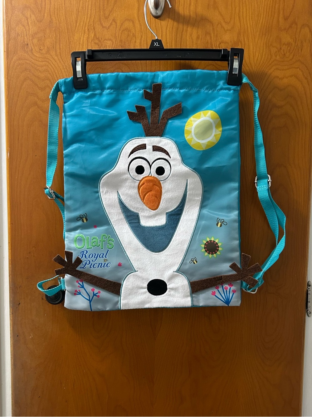Disney Cruiseline Olaf Drawstring Backpack in Bright Turquoise